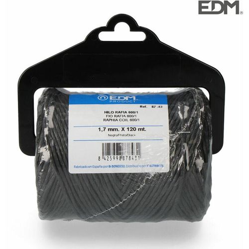 EDM - E3/87843 hilo rafia 600/1 bobina 220 GM/120MTS negro