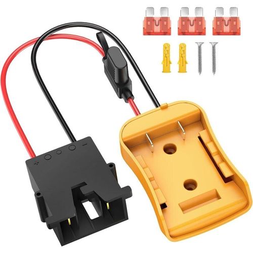 Power Wheels-Adapter für Dewalt 20-V-Akku mit Kabelbaumanschluss, kompatibel mit 12-Volt-Power Wheels, 12AWG-Kabel mit 40-A-Sicherung/für Peg-Perego