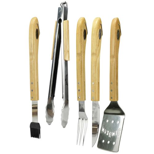 Grillbesteck-Set JIM BEAM BBQ Grillbesteck-Sets silberfarben Geschenkset