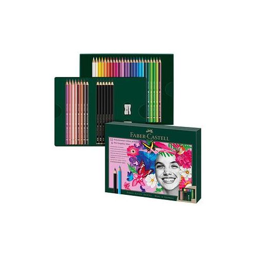 FABER-CASTELL Polychromos & Pitt Graphite Matt Malset farbsortiert, 40 St.