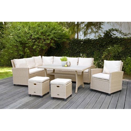 Ecklounge Dining-Lounge 6tlg. "Prato" beige