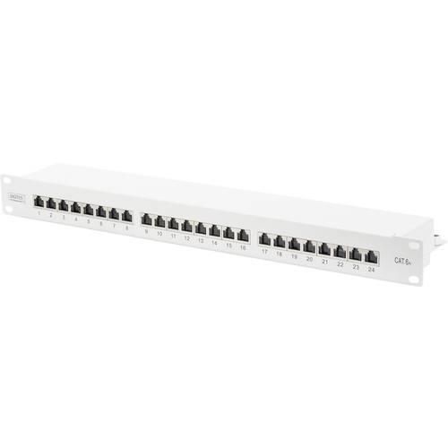 Digitus DN-91624S-EA 24 Port Netzwerk-Patchpanel 483 mm (19) CAT 6a 1 HE Lichtgrau (RAL 7035) Bestückt