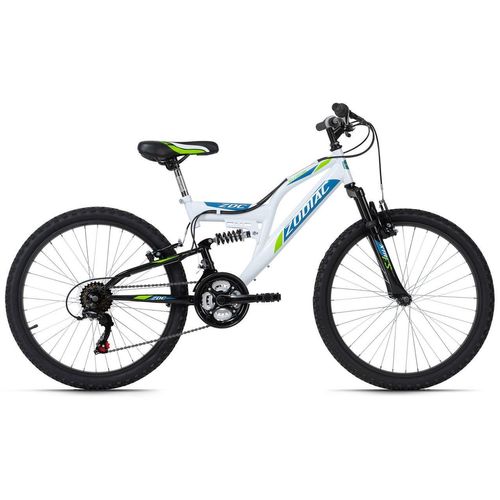 Kinder-Mountainbike Fully 24'' Zodiac weiss-grün RH 38 cm