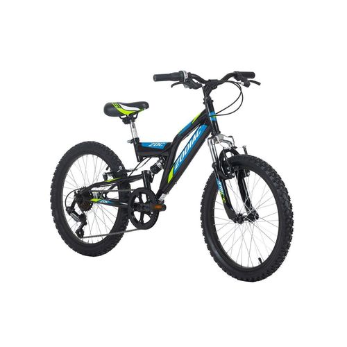 Mountainbike Fully 20'' Zodiac schwarz-grün 31 cm