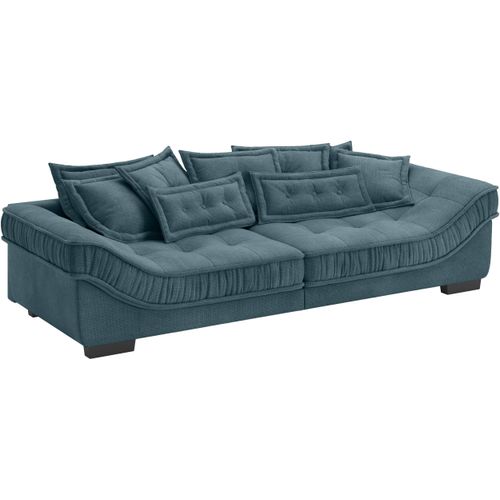 Big-Sofa INOSIGN "Diwan II DuraFlex" Sofas Gr. B/H/T: 300cm x 67cm x 121cm, Microfaser, blau (memphis 13 petrol) DuraFlex-Kaltschaumpolsterung, bis 140 kg, 4 Bezugsqualitäten