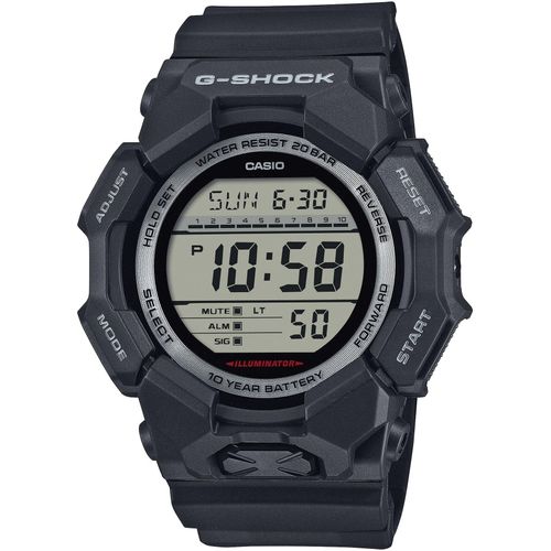 Chronograph CASIO G-SHOCK Armbanduhren schwarz Herren Quarzuhr, Armbanduhr, Herrenuhr, digital, autom. Kalender, Resinband