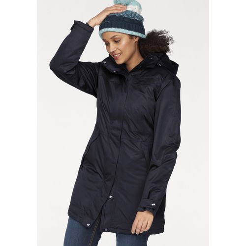 Wintermantel MAIER SPORTS, Damen, Gr. 40, blau (night sky), Obermaterial: 100% Polyester, sportlich, hoch geschlossener Ausschnitt, Langarm Windstopperbündchen mit Druckknöpfen, Mäntel, wasserdicht