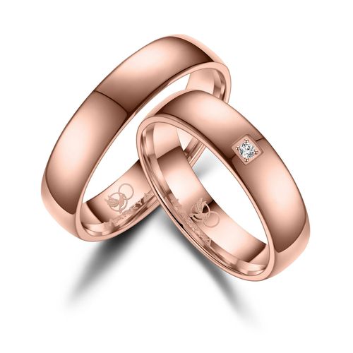 Trauring MARRYA "Titan Ringe Trauringe Eheringe Partnerringe" Fingerringe Gr. 54, Titan, rosegold (damen ring, rosé) Damen