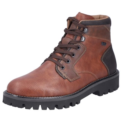 Winterstiefelette RIEKER, Herren, Gr. 44, braun (cognac), Lederimitat, Textil, klassisch, Schuhe, Schnürboots, Outdoorboots, Winterboots mit riekerTEX-Membran