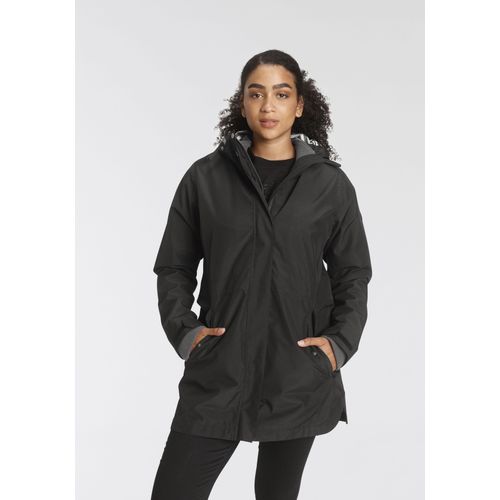 3-in-1-Funktionsparka POLARINO, Damen, Gr. 46, schwarz, Obermaterial: 100% Polyester. Futter: 100% Polyester. Innenjacke: 100% Polyester, unifarben, sportlich, Langarm mit verstellbarem Klettverschluss, Jacken Parka, atmungsaktiv, winddicht, wasserdicht, mit 2-Wege-Reißverschluss