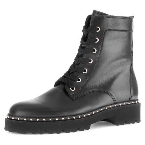 Schnürboots GABOR Gr. 41, schwarz Damen Schuhe Blockabsatz, Schnürstiefelette, Boots mit Best Fitting-Ausstattung