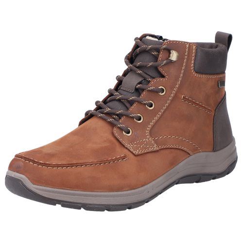 Winterboots RIEKER, Herren, Gr. 41, braun, Leder, Lederimitat, Schuhe, Outdoorschuh, Schnürboots, Stiefelette mit riekerTEX-Membran