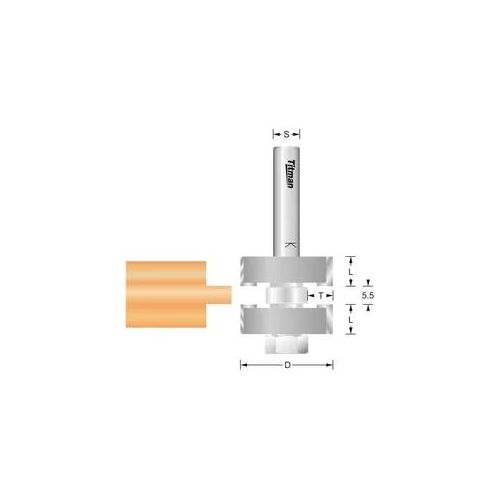 T-Nut Federfräser HW Z=2+2