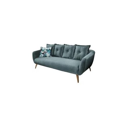 3-Sitzer-Sofa Baggio Blau Velours