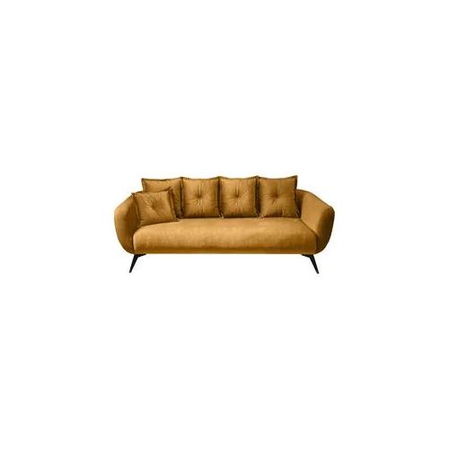 3-Sitzer-Sofa Baggio Gelb Velours