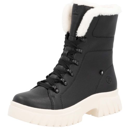 Winterboots RIEKER EVOLUTION Gr. 41, schwarz Damen Schuhe Schnürboots, Plateaustiefelette, Profilsohle, Innenreißverschluss