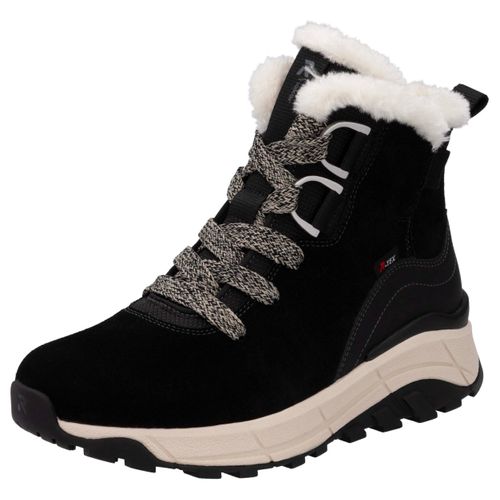 Winterboots RIEKER EVOLUTION Gr. 38, schwarz Damen Schuhe Keilabsatz, Schnürboots, Outdoorschuh mit Schurwollfutter