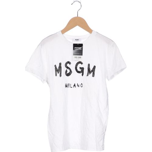 Msgm Herren T-Shirt, weiß, Gr. 152