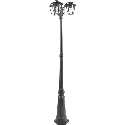 BELIANI Außenlaterne Schwarz aus Aluminium 3 Flammig 3 Lampen Mastleuchte Stehleuchte Außenleuchte Gartenlaterne Outdoor Modernes Design für Garten