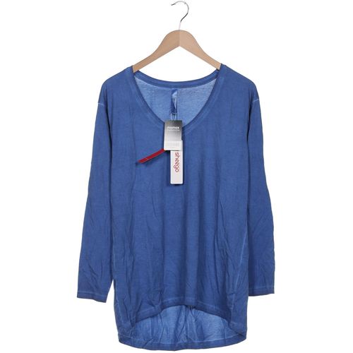 sheego Damen Langarmshirt, blau, Gr. 40