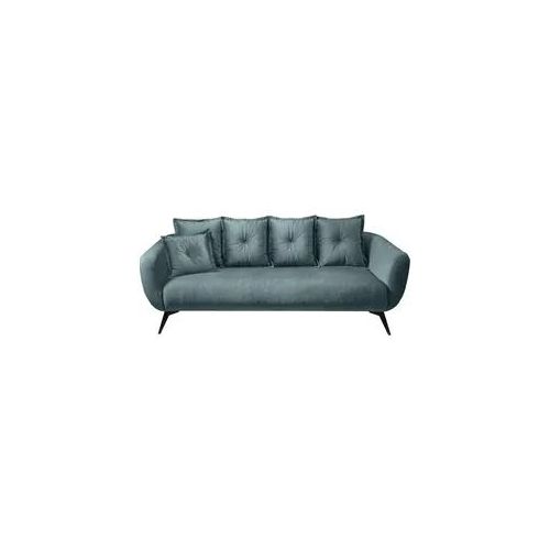 3-Sitzer-Sofa Baggio Blau Velours