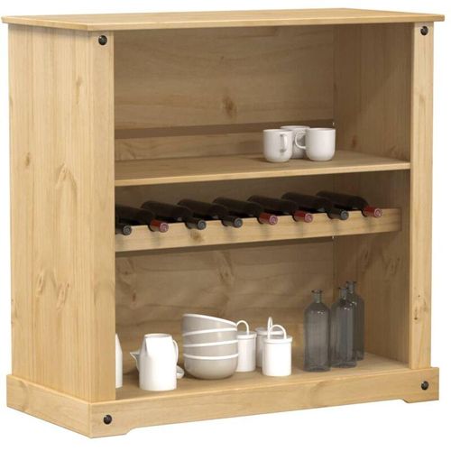 Weinschrank Corona 107,5x51x105,5 cm Massivholz Kiefer