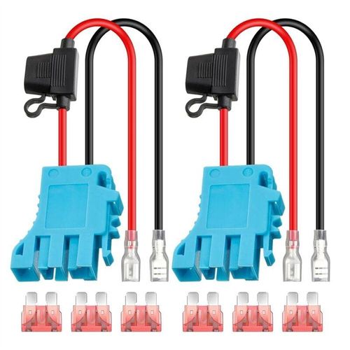 2er-Pack 12 awg Kabelbaumstecker für Peg-Perego Volt sla Batterie Aufsitzauto Spielzeug mit Sicherung