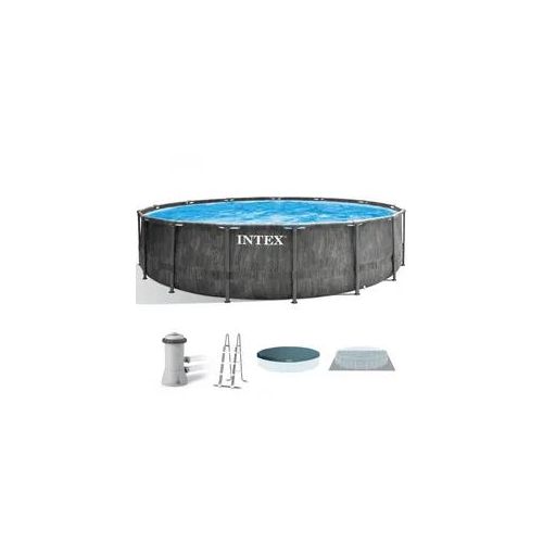 Runder Pool Intex Prisma Frame Greywood 26742NP