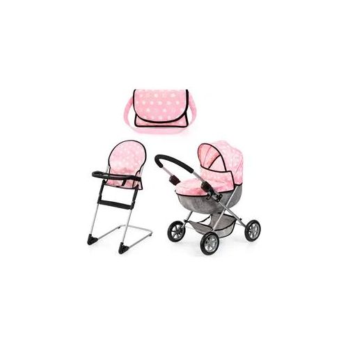 Puppenwagen BAYER "Cosy Set, rosa" rosa Kinder mit Puppenhochstuhl und Wickeltasche