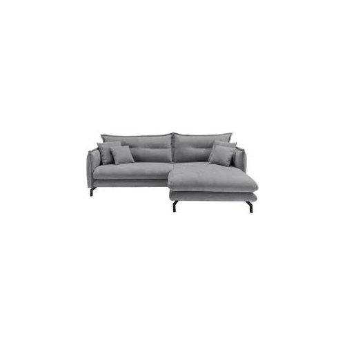 Ecksofa Lava Grau Velours