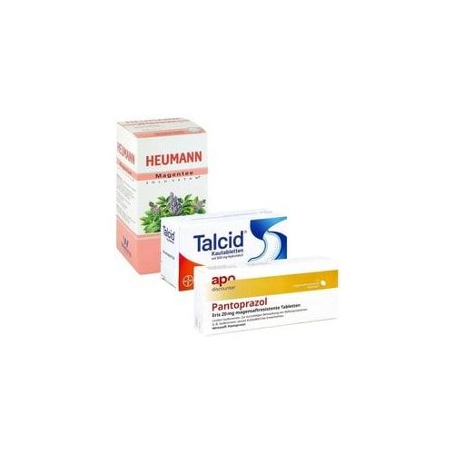 Talcid + HEUMANN Magentee + Pantoprazol bei Sodbrennen