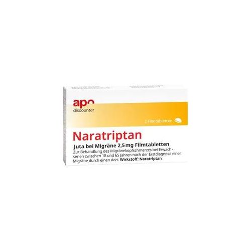 Naratriptan 2,5mg Schmerzmittel bei Migräne von apodiscounter