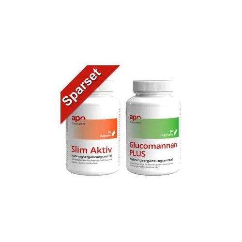 Sparset: Slim Aktiv + Glucomannan Sättigungskapseln