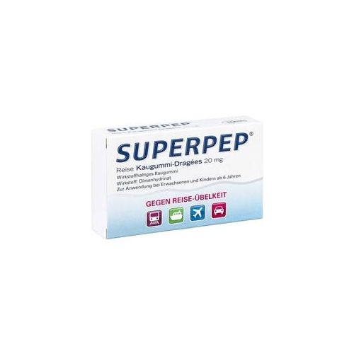 Superpep Reise Kaugummi-Dragees 20mg