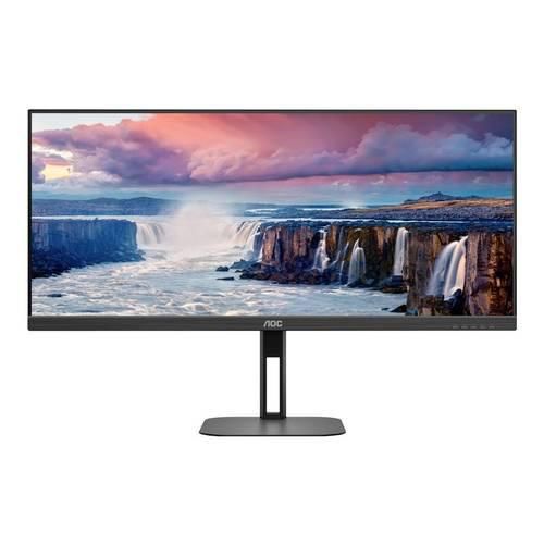 AOC Value-Line U34V5C/BK LED-Monitor EEK G (A - G) 86.4 cm (34 Zoll) 3440 x 1440 Pixel 21:9 4 ms HDMI®, DisplayPort, USB 3.1 Gen 1, USB-C®, Audio-Line-out VA