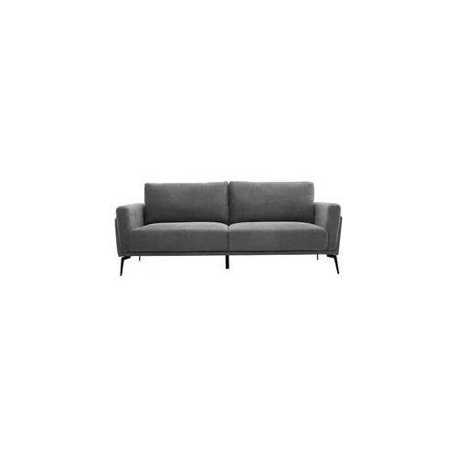 Design-Sofa mit Stoff im Samtdesign Grau 3-Sitzer MOSCO