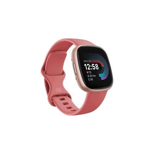 FITBIT Versa 4 Smartwatch Aluminium Elastomer, S/L, Pink Sand/Copper Rose