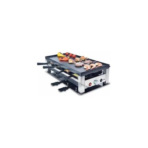 SOLIS OF SWITZERLAND Raclette "Typ 791" Raclettes 5in1: Raclette, Tischgrill, Crépe, Mini Wok, Pizza schwarz