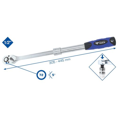 Brilliant Tools 1/2' Teleskop-Umschaltknarre Umschaltknarre BT022992