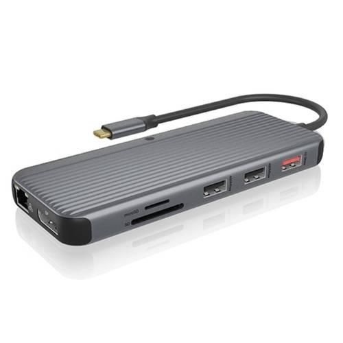 IB-DK4060-CPD, 1 zu 12 USB Type-C® Notebook DockingStation, 2x HDMI +1x DP, bis zu 8K@30Hz