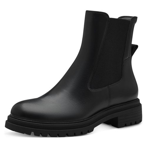 Chelseaboots TAMARIS Gr. 41, schwarz Damen Schuhe Blockabsatz, Combat-Boots, Stiefelette mit Stretcheinsatz Bestseller