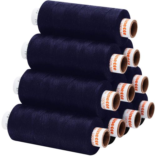buttinette Universal-Nähgarn, Stärke: 100, 10er-Pack, marine Image