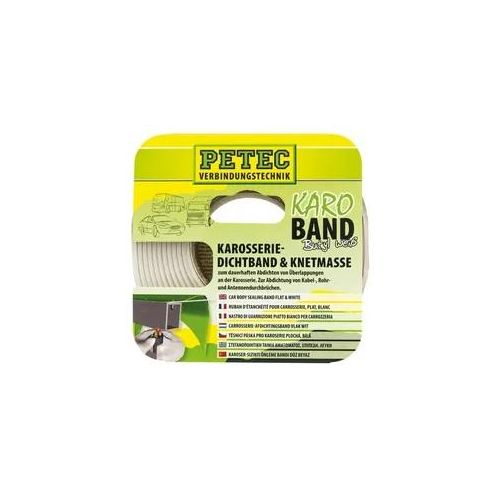 PETEC Karosserie-Dichtband Buthyl (20mm x 2mm 3m) Dichtstoff,Dichtband,Karosseriedichtstoff weiß 87530