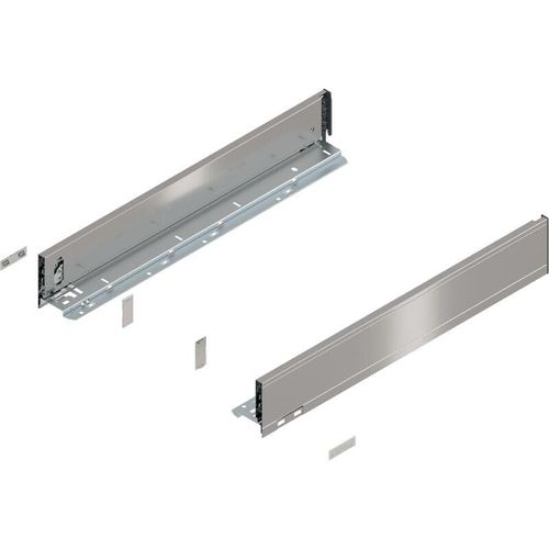 Legrabox pure Zarge, Höhe M,(90,3 mm), nl= 550 mm, links/rechts, für Legrabox pure, inox - Blum