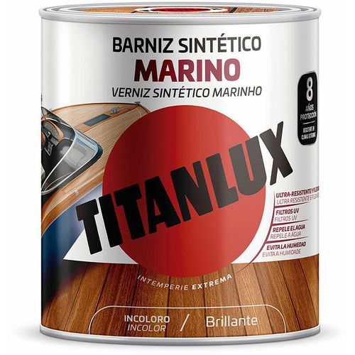 Barniz sintético marino brillante incoloro 0,250L Titanlux M13100014