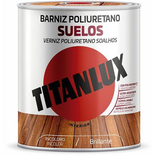 Barniz poliuretano suelos brillante incoloro 0,750L Titanlux M16100034