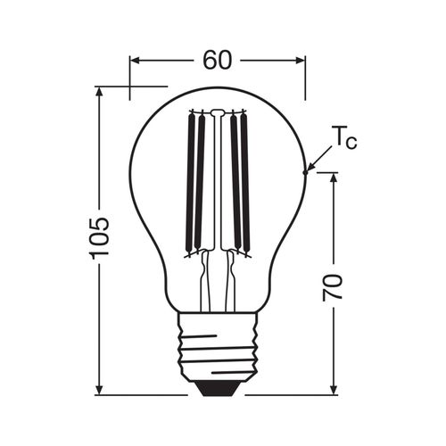 OSRAM LED Birne E27 3,8W Filament 4.000K 806lm 2er-Pack