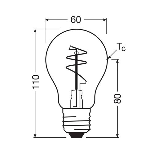 OSRAM LED Vintage E27 4,9W 2.700K Spiral Filament gold