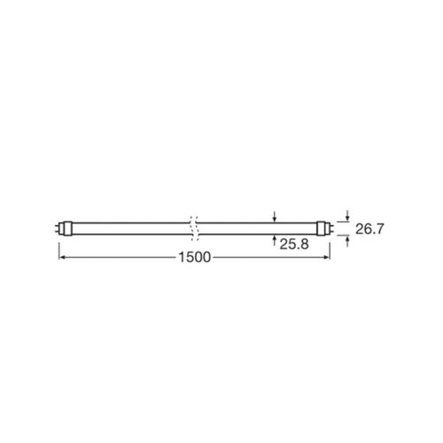 OSRAM LED-Leuchtmittel T8 17,6W Röhre EEK A 840 150cm