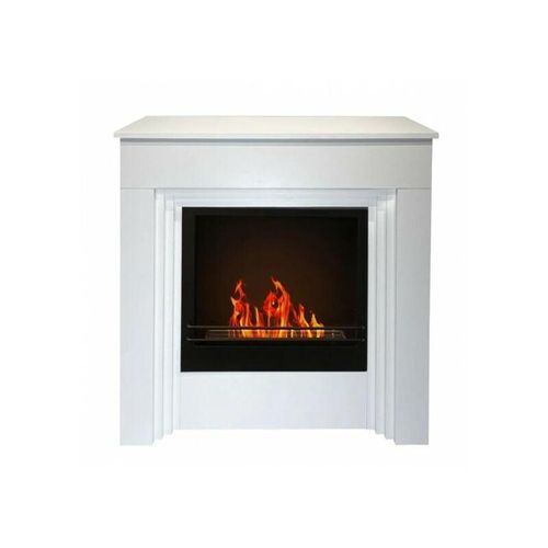 Weißes Holz Bioethanol-Kamin bellini L96 x B35 x H96